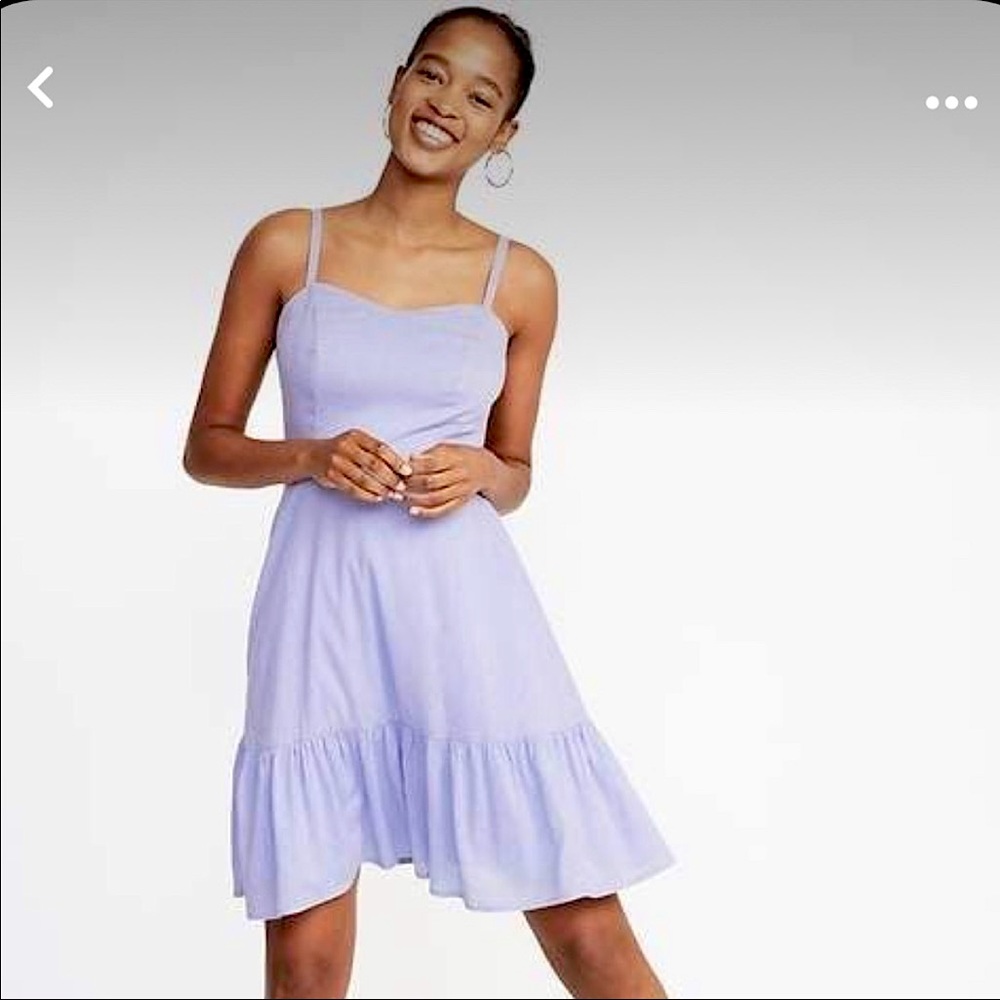 Old Navy Boho Lavender Tiered Hem Mini Dress Summer Beachy Sz Small